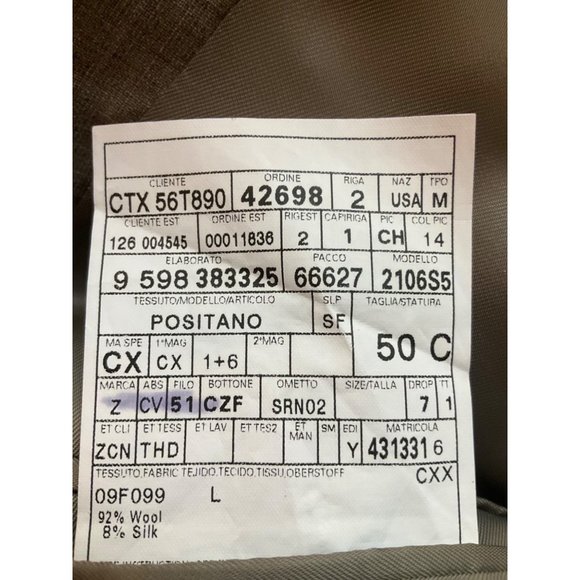 Ermenegildo Zegna Sz.50 C Blazer Sport Coat High Performance Wool and Silk Plaid - Picture 12 of 14